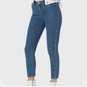 JOE'S The Charlie Skinny High Rise Ankle Crop Blue Jeans Size 24 Womens Denim